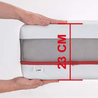 Matelas ergonomique 7 zones à ressorts ensachés Sleezzz Premium 140 x 200 cm, hauteur 23 cm, degré de fermeté H2/H3