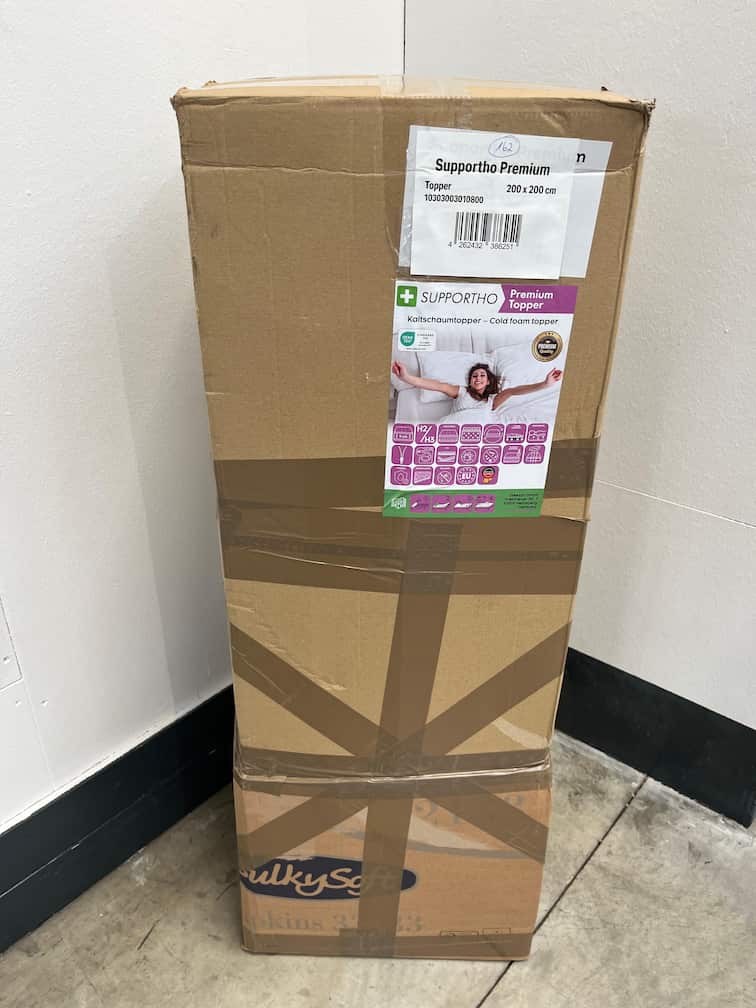 Retour en ligne Topper en mousse froide Supportho Premium Topper 200 x 200 cm H3, hauteur 9 cm, degré de fermeté H3 avec housse antibactérienne Retour en ligne Topper en mousse froide Supportho Premium Topper 200 x 200 cm H3, hauteur 9 cm, degré de fermeté H3 avec housse antibactérienne