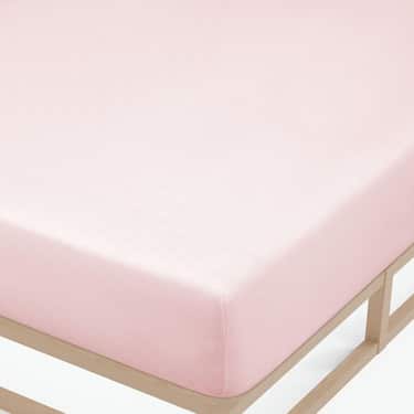 Skräddarsytt lakan vinter fluffig rosa 180 x 190 - 200 x 200 cm dubbelpack
