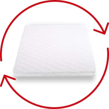 Retour en ligne - Topper en mousse confort T6 200 x 200 cm, hauteur 6 cm, degré de fermeté H3