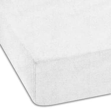 Setex REFIBRA Drap-housse en coton fin blanc 160 x 200 cm