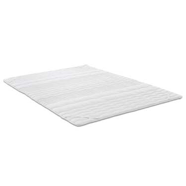 Surmatelas en mousse confort Sleezzz® Basic de 2,5 cm 100 x 200 cm avec piquage ondulé 7 zones et élastiques d'angle