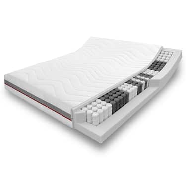 Retour en ligne Matelas à ressorts ensachés 7 zones Sleezzz Premium 160 x 200 cm, hauteur 23 cm, degré de fermeté H2/H3
