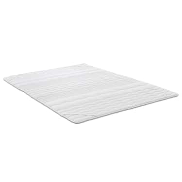 Surmatelas en mousse confort 2,5 cm 90 x 200 cm avec piqûres ondulées et élastiques d'angle, lot de deux (2 pièces)