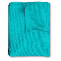 Couverture en coton piqué gaufré turquoise 130 x 180 cm