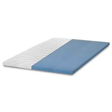 Surmatelas viscoélastique souple 140 x 200 cm, hauteur 6 cm, avec effet mémoire de forme
