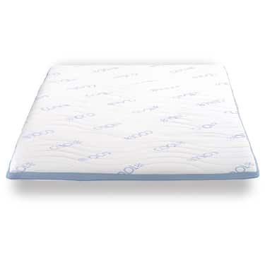 Surmatelas en mousse froide CloudComfort Cool 200 x 200 cm H2/H3, hauteur 7 cm, degré de fermeté H2/H3, surmatelas 7 zones avec face été et hiver