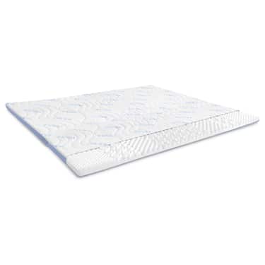 Surmatelas en mousse froide CloudComfort Cool 160 x 200 cm H2/H3, hauteur 7 cm, degré de fermeté H2/H3, surmatelas 7 zones avec face été et face hiver + oreiller Sleezzz® Cool à effet rafraîchissant