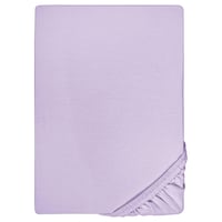 Drap-housse microfibre jersey interlock lilas 90 x 190 - 100 x 200 cm