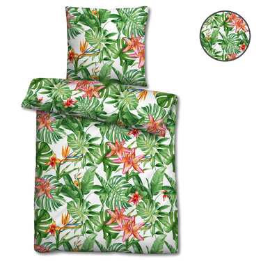 Draps de lit en microfibre seersucker 135 x 200 + 80 x 80 cm en pack de 4