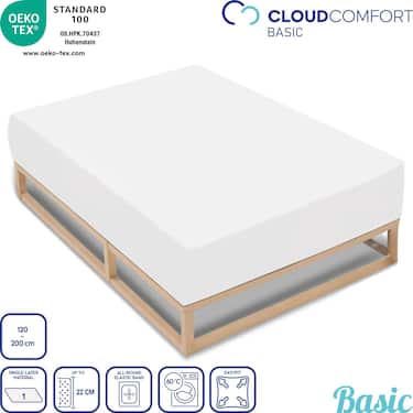 CloudComfort Basic drap-housse jersey stretch blanc 120 x 200 cm