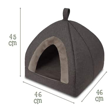 45 x 46 x 46 cm Niche pour chiens et chats avec coussin intérieur viscoélastique
