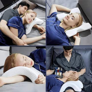Coussin pour bras pour dormeur latéral 26 x 30 x 12 cm avec housse Cooling Effect