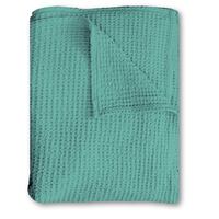 Couverture en coton piqué gaufré pétrole 75 x 120 cm