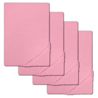 Lot de 4 draps-housses Setex REFIBRA en coton fin, rose, 200 x 200 cm