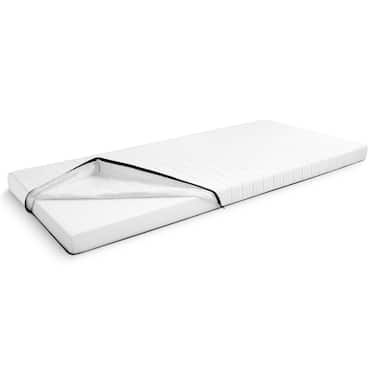 Matelas mousse confort K10 90 x 200 cm, hauteur 10 cm, degré de fermeté H3 + CloudComfort Basic set de lit en microfibre 135 x 200 cm + 80 x 80 cm
