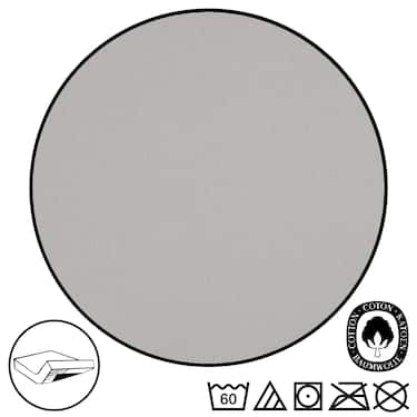 Prostěradlo Castell z mikrovlákna interlock jersey stříbrně šedé 90 x 190 - 100 x 200 cm