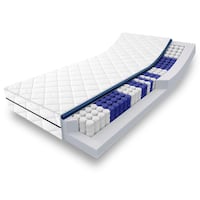 7-zons pocketresårmadrass Sleezzz Superior 90 x 200 cm, höjd 18 cm, fasthetsgrad H3