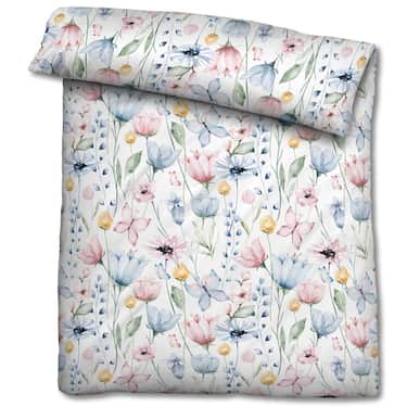 Lot de deux draps en microfibre seersucker 135 x 200 + 80 x 80 cm + 40 x 80 cm 3 pièces