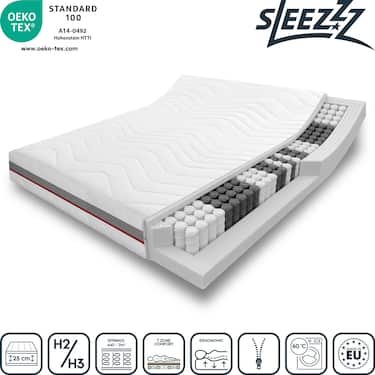 Sedmizónová ortopedická taštičková matrace Sleezzz Premium 160 x 200 cm, výška 23 cm, stupeň tuhosti H2/H3