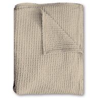 Couverture en coton piqué gaufré beige 150 x 200 cm