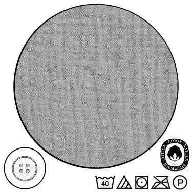 Lot de 2 parures de lit Sleezzz® mousseline grise 155 x 220 cm + 80 x 80 cm