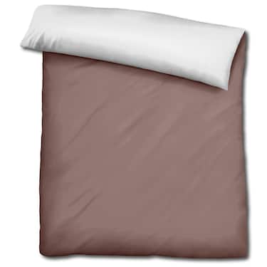 Sleezzz® Renforcé réversible marron clair/blanc 135 x 200 + 80 x 80 cm
