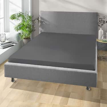 Setex Drap-housse en coton fin anthracite 90x200 cm