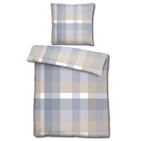CloudComfort Basic mikrofiber sänglinne rutigt 135 x 200 + 80 x 80 cm