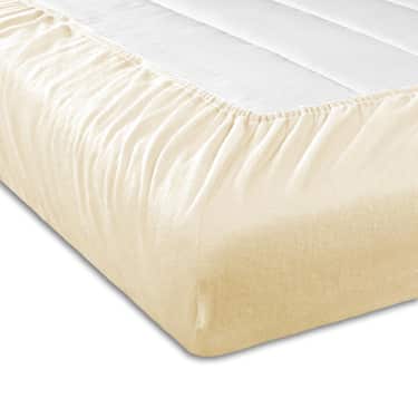 Setex REFIBRA Drap-housse en cotton fin crème 140 x 200 cm