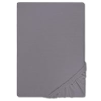 Castell Drap-housse Microfibre jersey interlock gris foncé 90 x 190 - 100 x 200 cm
