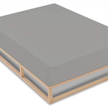 Prostěradlo Castell z mikrovlákna interlock jersey stříbrně šedé 90 x 190 - 100 x 200 cm dvojité balení