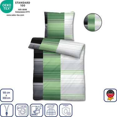 Draps de lit en microfibre seersucker 135 x 200 + 80 x 80 cm en pack de 4