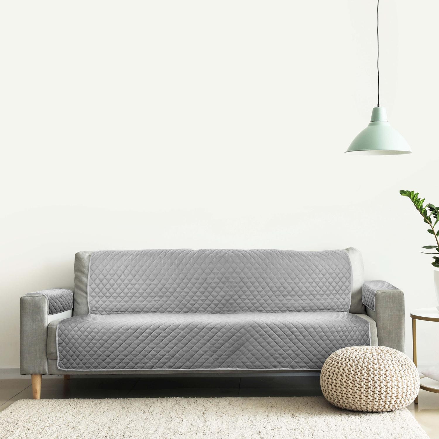 Housse de canapé trois places gris / anthracite 160 x 191 cm + 2 x 50 x 55 cm Housse de canapé trois places gris / anthracite 160 x 191 cm + 2 x 50 x 55 cm