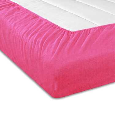 Setex Drap-housse en coton fin rose 90 x 200 cm pack de deux