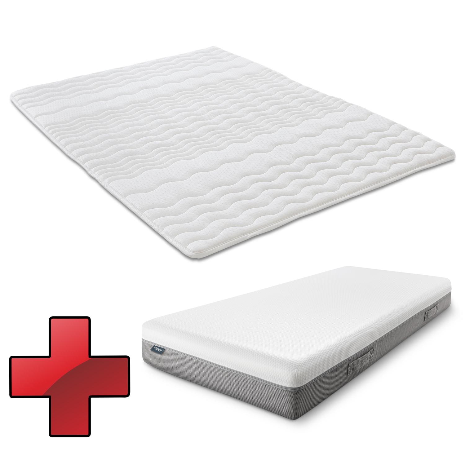 Sleezzz® Matelas Premium 90x200 cm + Surmatelas / Surmatelas 90 x 200 cm