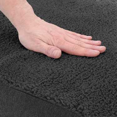 100 x 65 x 10 cm coussin ergonomique pour chien taille L, couleur noir