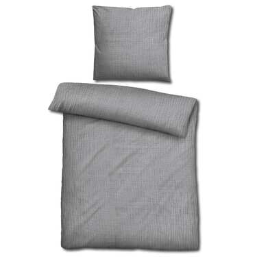 Lot de 2 parures de lit Sleezzz® mousseline grise 155 x 220 cm + 80 x 80 cm