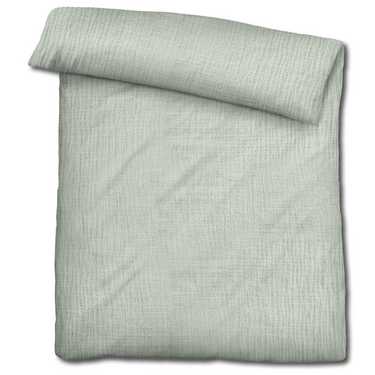 Lot de 2 parures de lit Sleezzz® mousseline vert 135 x 200 cm + 80 x 80 cm