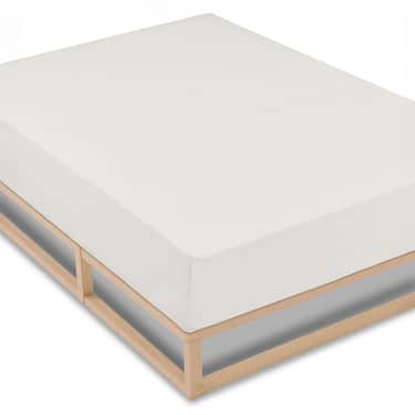 Drap-housse en coton Castell Jersey, blanc, 140 x 190 - 150 x 200 cm
