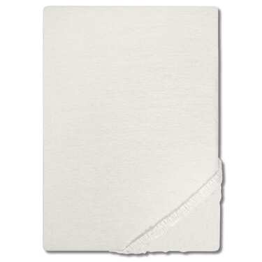 Drap-housse en coton Castell Jersey, blanc, 90 x 190 - 100 x 200 cm, lot de deux