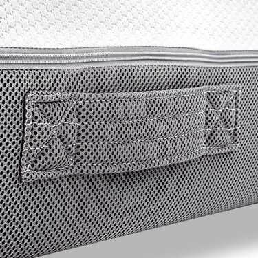 Matelas viscoélastique Sleezzz Premium 90 x 200 cm, hauteur 20 cm, degré de fermeté H2/H3, avec poignées réversibles + surmatelas / surmatelas 90 x 200 cm