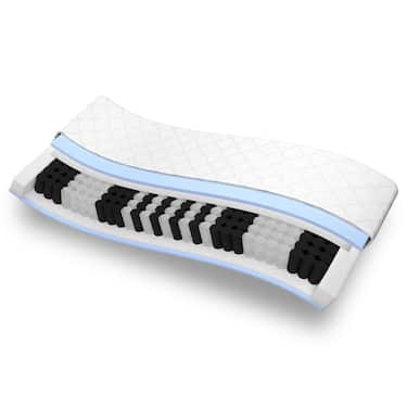 Matelas à ressorts ensachés 7 zones Sleezzz Smart 90 x 200 cm, hauteur 21 cm, degré de fermeté H2/H3 + CloudComfort Basic set de lit en microfibre 135 x 200 cm + 80 x 80 cm