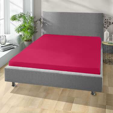 Setex Drap-housse en coton fin rose 90 x 200 cm pack de deux