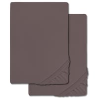 Castell Drap-housse castor brun 90 x 190 - 100 x 200 cm pack double