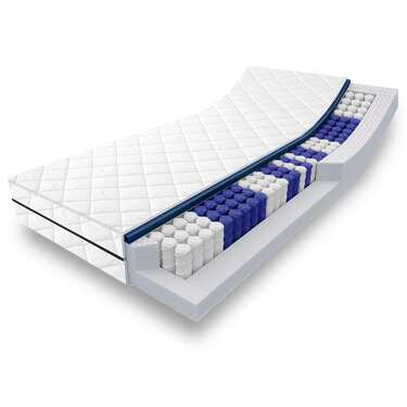 Retour en ligne Matelas à ressorts ensachés 7 zones Sleezzz Superior 100 x 200 cm, hauteur 18 cm, degré de fermeté H3