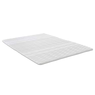 Surmatelas en mousse confort Sleezzz® Basic de 2,5 cm 180 x 200 cm avec piquage ondulé 7 zones et élastiques d'angle