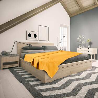 Couverture en coton piqué gaufré jaune 130 x 180 cm