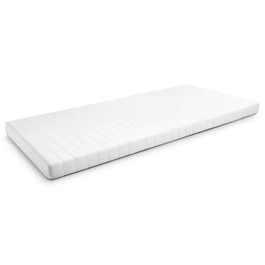 Matelas mousse confort K10 90 x 200 cm, hauteur 10 cm, degré de fermeté H3 + CloudComfort Basic set de lit en microfibre 135 x 200 cm + 80 x 80 cm