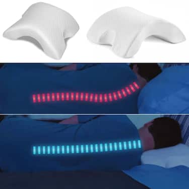 Coussin pour bras pour dormeur latéral 26 x 30 x 12 cm avec housse Cooling Effect